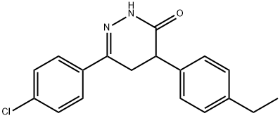 6-(4-CHLOROPHENYL)-4-(4-ETHYLPHENYL)-4,5-DIHYDRO-3(2H)-PYRIDAZINONE 结构式