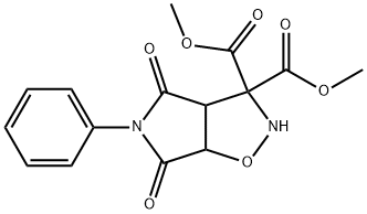 DIMETHYL 4,6-DIOXO-5-PHENYLTETRAHYDRO-2H-PYRROLO[3,4-D]ISOXAZOLE-3,3(3AH)-DICARBOXYLATE 结构式