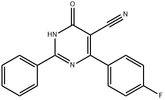 4-(4-氟苯基)-6-羟基-2-苯基-5-嘧啶甲腈 结构式