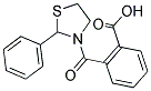 2-[(2-PHENYL-1,3-THIAZOLIDIN-3-YL)CARBONYL]BENZOIC ACID 结构式