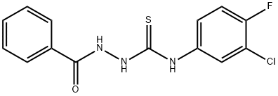 2-BENZOYL-N-(3-CHLORO-4-FLUOROPHENYL)-1-HYDRAZINECARBOTHIOAMIDE 结构式