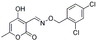 4-HYDROXY-6-METHYL-2-OXO-2H-PYRAN-3-CARBALDEHYDE O-(2,4-DICHLOROBENZYL)OXIME 结构式