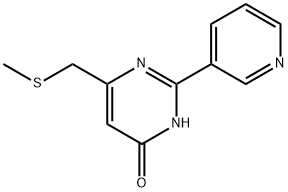 6-((甲硫基)甲基)-2-(吡啶-3-基)嘧啶-4(3H)-酮 结构式