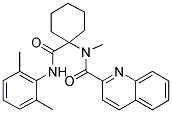 N-(1-(2,6-DIMETHYLPHENYLCARBAMOYL)CYCLOHEXYL)-N-METHYLQUINOLINE-2-CARBOXAMIDE 结构式