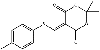 2,2-DIMETHYL-5-([(4-METHYLPHENYL)SULFANYL]METHYLENE)-1,3-DIOXANE-4,6-DIONE 结构式