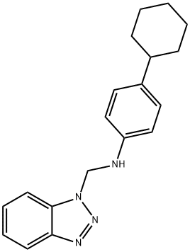 N-(1H-1,2,3-BENZOTRIAZOL-1-YLMETHYL)-4-CYCLOHEXYLANILINE 结构式