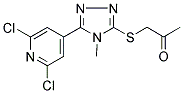 1-([5-(2,6-DICHLORO-4-PYRIDYL)-4-METHYL-4H-1,2,4-TRIAZOL-3-YL]THIO)ACETONE 结构式