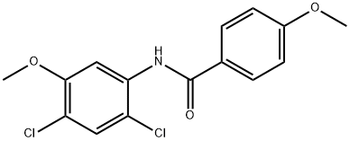 N-(2,4-DICHLORO-5-METHOXYPHENYL)-4-METHOXYBENZENECARBOXAMIDE 结构式