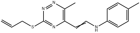 N-(2-[3-(ALLYLSULFANYL)-6-METHYL-1,2,4-TRIAZIN-5-YL]VINYL)-4-METHYLANILINE 结构式