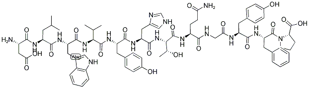 ASP-LEU-TRP-VAL-TYR-HIS-THR-GLN-GLY-TYR-PHE-PRO 结构式