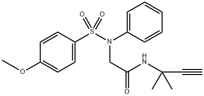 N-(1,1-DIMETHYL-2-PROPYNYL)-2-([(4-METHOXYPHENYL)SULFONYL]ANILINO)ACETAMIDE