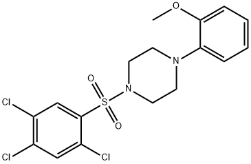 2,4,5-TRICHLORO-1-((4-(2-METHOXYPHENYL)PIPERAZINYL)SULFONYL)BENZENE 结构式