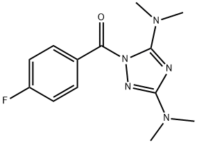 [3,5-BIS(DIMETHYLAMINO)-1H-1,2,4-TRIAZOL-1-YL](4-FLUOROPHENYL)METHANONE 结构式