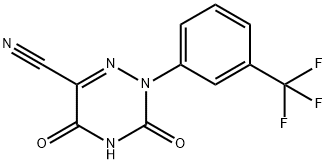 3,5-DIOXO-2-[3-(TRIFLUOROMETHYL)PHENYL]-2,3,4,5-TETRAHYDRO-1,2,4-TRIAZINE-6-CARBONITRILE 结构式