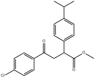 METHYL 4-(4-CHLOROPHENYL)-2-(4-ISOPROPYLPHENYL)-4-OXOBUTANOATE 结构式