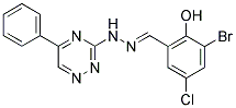 3-BROMO-5-CHLORO-2-HYDROXYBENZALDEHYDE (5-PHENYL-1,2,4-TRIAZIN-3-YL)HYDRAZONE 结构式