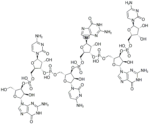 GCCGGC, 5'-NON-PHOSPHORYLATED 结构式