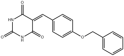 5-([4-(BENZYLOXY)PHENYL]METHYLENE)-2,4,6(1H,3H,5H)-PYRIMIDINETRIONE 结构式