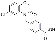 4-(4-CARBOXYBENZYL)-6-CHLORO-2H-1,4-BENZOXAZIN-3(4H)-ONE 结构式