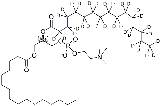 1-PALMITOYL-2-PALMITOYL(D31)-SN-GLYCERO-3-PHOSPHOCHOLINE 结构式