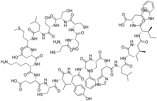 CYS-SER-CYS-SER-SER-LEU-MET-ASP-LYS-GLU-CYS-VAL-TYR-PHE-CYS-HIS-LEU-ALA-ILE-ILE-TRP 结构式