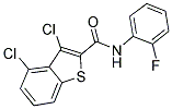3,4-Dichloro-N-(2-fluorophenyl)-1-benzothiophene-2-carboxamide 结构式