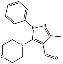 3-甲基-5-吗啉代-1-苯基-1H-吡唑-4-甲醛 结构式