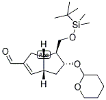 3-FORMYL-6-(S)-T-BUTYL- DIMETHYLSILOXYMETHYL-7-(R)-TETRAHYDROPYRANYLOXY-(1S,5S)-BICYCLO-(3,3,0)-OCT-2-(E)-ENE 结构式