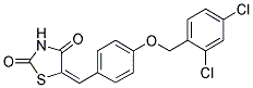 5-((E)-(4-[(2,4-DICHLOROBENZYL)OXY]PHENYL)METHYLIDENE)-1,3-THIAZOLANE-2,4-DIONE 结构式