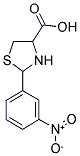 2-(3-NITROPHENYL)-1,3-THIAZOLANE-4-CARBOXYLIC ACID 结构式