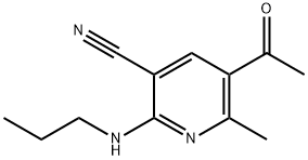 5-乙酰基-6-甲基-2-(丙基氨基)烟腈 结构式