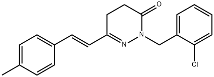 2-(2-CHLOROBENZYL)-6-(4-METHYLSTYRYL)-4,5-DIHYDRO-3(2H)-PYRIDAZINONE 结构式