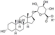 5ALPHA-ANDROSTAN-3ALPHA,17BETA-DIOL-17-(O-1BETA)-D-GLUCOPYRANO-SIDURONIC ACID POTASSIUM SALT 结构式