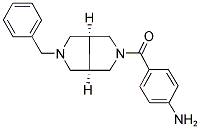 N-BENZYL-N'-(4-AMINOBENZOYL)BISPIDINE 结构式