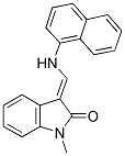 (3E)-1-METHYL-3-[(1-NAPHTHYLAMINO)METHYLENE]-1,3-DIHYDRO-2H-INDOL-2-ONE 结构式