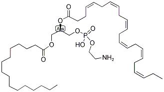 1-PALMITOYL-2-DOCOSAHEXAENOYL-SN-GLYCERO-3-PHOSPHOETHANOLAMINE 结构式