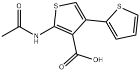 2-乙酰氨基-4-(噻吩-2-基)噻吩-3-羧酸 结构式