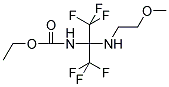 Ethyl N-[2,2,2-trifluoro-1-[(2-methoxyethyl)amino]-1-(trifluoromethyl)ethyl]carbamate 结构式