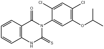 3-(2,4-DICHLORO-5-ISOPROPOXYPHENYL)-2-SULFANYL-4(3H)-QUINAZOLINONE 结构式