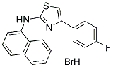 (4-(4-FLUOROPHENYL)(2,5-THIAZOLYL))-1-NAPHTHYLAMINE, HYDROBROMIDE 结构式