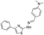 4-(DIMETHYLAMINO)BENZALDEHYDE (4-PHENYL-1,3-THIAZOL-2-YL)HYDRAZONE 结构式