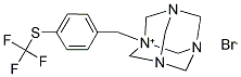 TRIFLUORO(4-((1,3,5,7-TETRAAZATRICYCLO[3.3.1.1(3,7)]DECYL)METHYL)PHENYLTHIO)METHANE, HYDROBROMIDE 结构式