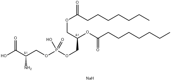 1,2-DIOCTANOYL-SN-GLYCERO-3-PHOSPHO-L-SERINE (SODIUM SALT);08:0 PS 结构式