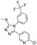 2-CHLORO-5-(5-(METHYLTHIO)-4-[3-(TRIFLUOROMETHYL)PHENYL]-4H-1,2,4-TRIAZOL-3-YL)PYRIDINE 结构式