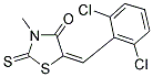 (5E)-5-(2,6-DICHLOROBENZYLIDENE)-3-METHYL-2-THIOXO-1,3-THIAZOLIDIN-4-ONE 结构式