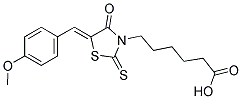 6-[5-(4-METHOXY-BENZYLIDENE)-4-OXO-2-THIOXO-THIAZOLIDIN-3-YL]-HEXANOIC ACID 结构式