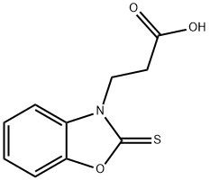 3-(2-THIOXO-BENZOOXAZOL-3-YL)-PROPIONIC ACID 结构式