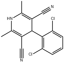 4-(2,6-DICHLOROPHENYL)-2,6-DIMETHYL-1,4-DIHYDRO-3,5-PYRIDINEDICARBONITRILE 结构式