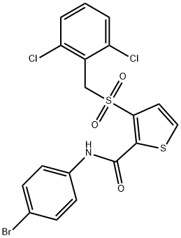 N-(4-BROMOPHENYL)-3-[(2,6-DICHLOROBENZYL)SULFONYL]-2-THIOPHENECARBOXAMIDE 结构式