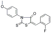 (5E)-5-(2-FLUOROBENZYLIDENE)-3-(4-METHOXYPHENYL)-2-THIOXO-1,3-THIAZOLIDIN-4-ONE 结构式